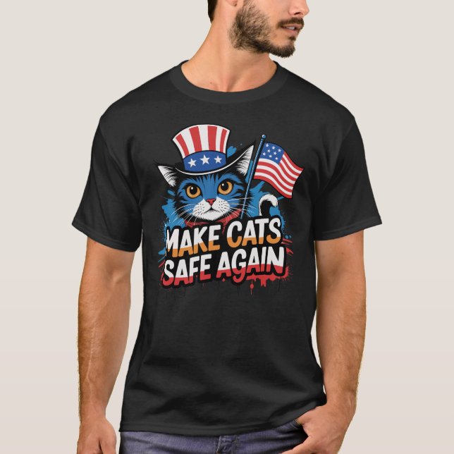 T-shirt Rendre les chats en sécurité Une élection drôle 20 (Devant)