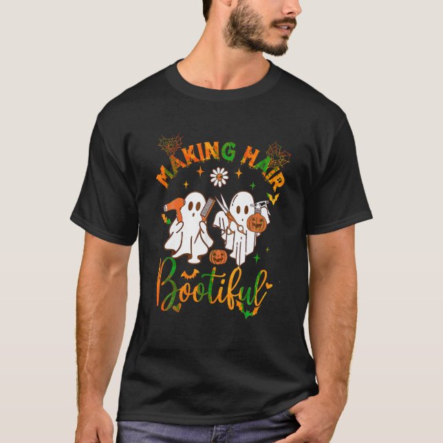 T-shirt Rendre les cheveux botieux amusant Fantôme Fantôme (Devant)