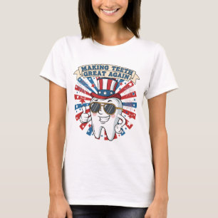 T-shirt Rendre les dents plus grandes 4 juillet Amérique U