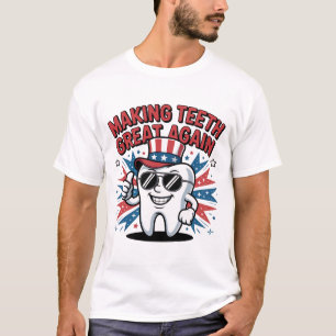 T-shirt Rendre les dents plus grandes 4 juillet Amérique U