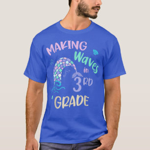T-shirt Rendre Les Vagues De Sirène De 3E Année À L'École 