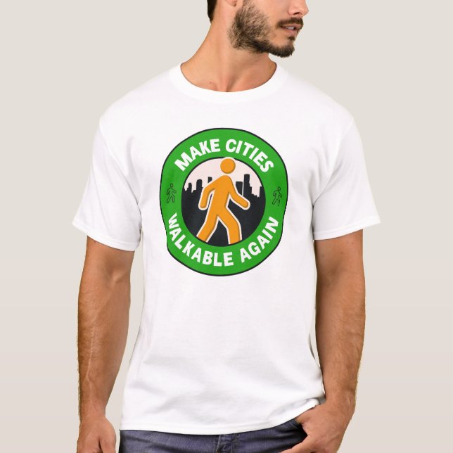 T-shirt Rendre les villes marchables - Ville marchable (Devant)
