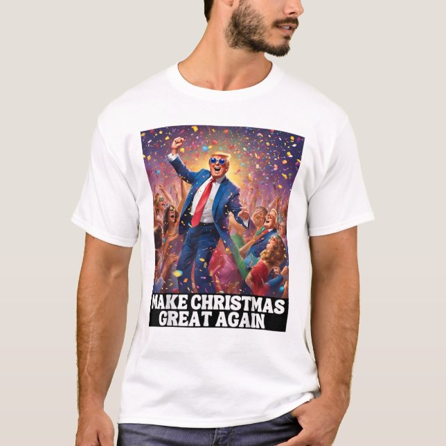 T-shirt Rendre Noël à nouveau super drôle Père Noël Chapea (Devant)