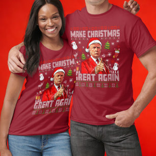 T-shirt RENDRE NOËL GRAND Trump Red