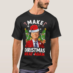 T-shirt Rendre Noël super à nouveau drôle Donald Trump San
