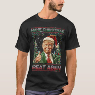 T-shirt Rendre Noël super à nouveau drôle Père Noël Trump