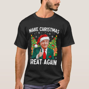 T-shirt Rendre Noël super à nouveau drôle Père Noël Trump 