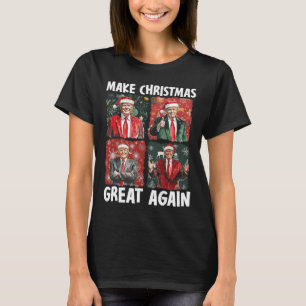 T-shirt Rendre Noël super à nouveau drôle Père Noël Trump 