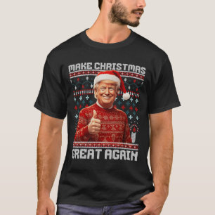 T-shirt Rendre Noël super à nouveau drôle Père Noël Trump
