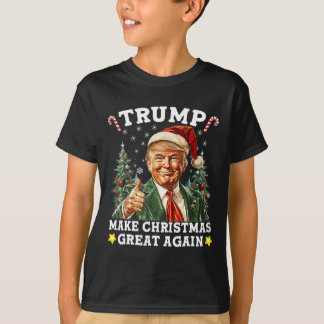 T-shirt Rendre Noël super à nouveau drôle Père Noël Trump