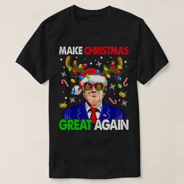 T-shirt Rendre Noël super à nouveau drôle Trump laide Chri (Design devant)