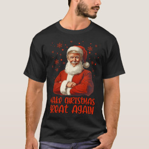T-shirt Rendre Noël super Père Noël amusant Trump Noël