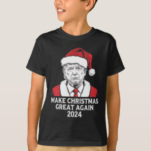 T-shirt Rendre Noël super Père Noël amusant Trump Noël