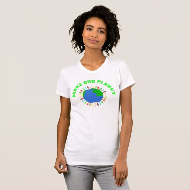 T-shirt Rendre notre planète grande (Devant entier)