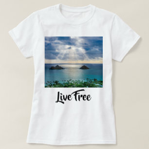 T-shirt Rends-moi fort, sable et ciel