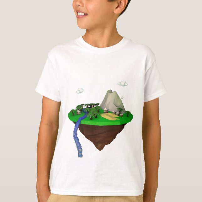 T-shirt rendu 3d poly bas polygone (Devant)