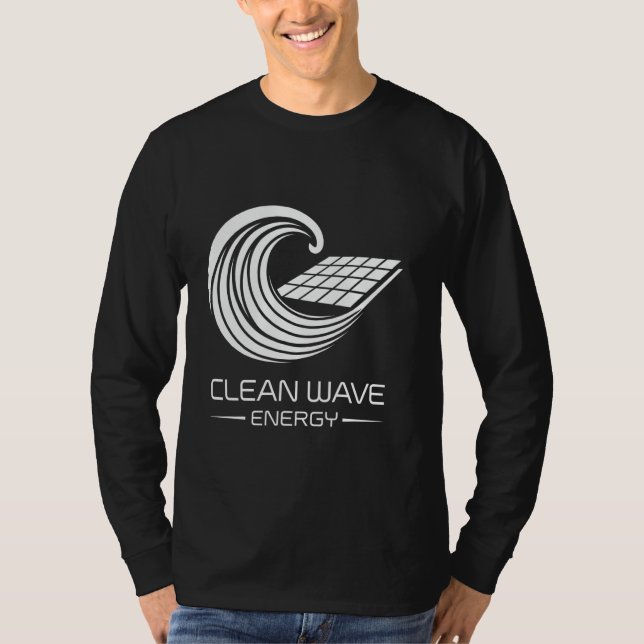 T-shirt Renewable Power Earth Day Clean Wave Energy (Devant)