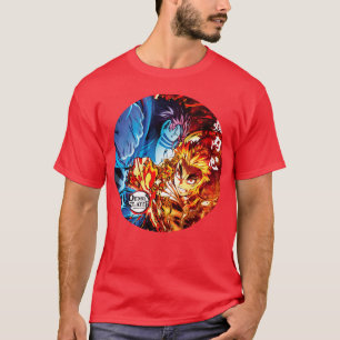 T-shirt Rengoku contre Akaza Demon Slayer Clash ami