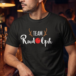 T-shirt Renne à Nez Rouge Drôle Vacances Hommes