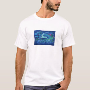T-shirt Renne bleu russe vintage renversant de Noël