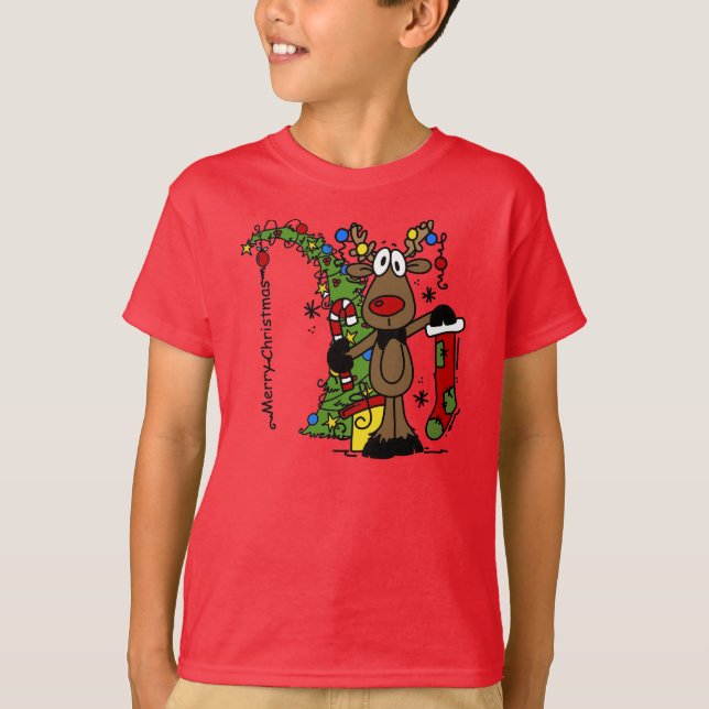 T-shirt Renne de Joyeux Noël (Devant)
