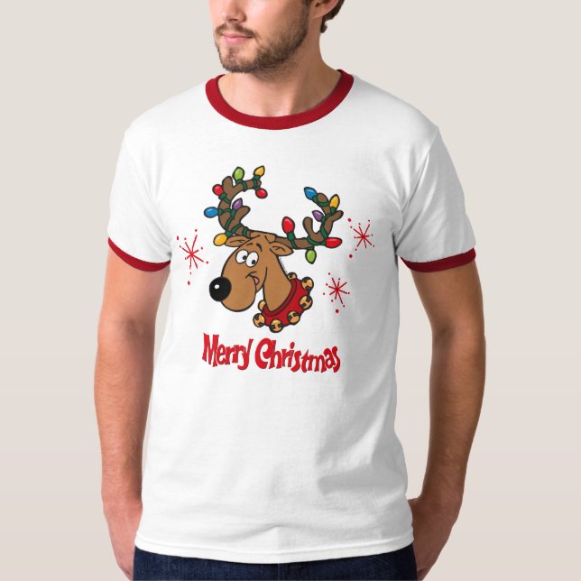 T-shirt Renne de Joyeux Noël (Devant)