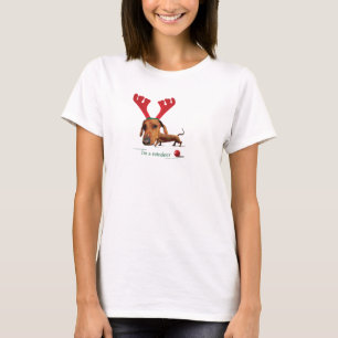 T-shirt Renne de teckel
