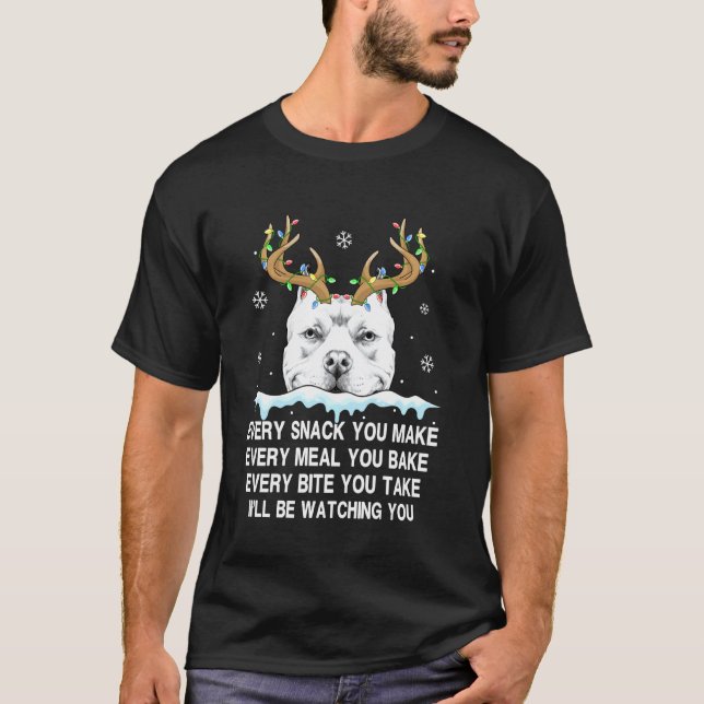 T-shirt Renne Pitbull 4 Pour Chaque Collation Que Vous Fai (Devant)