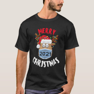 T-shirt Rennes de Noël 2021 en Masque Drôle Noël Joyeux C