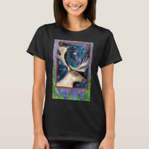 T-shirt Rennes de Noël la nuit avec une étoile brillante