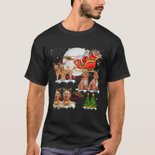 T-shirt Rennes de traîneau de Père Noël Cockapoos Arbre de