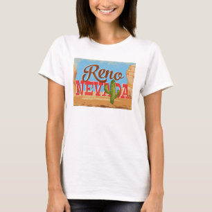 T-shirt Reno Nevada Cartoon Vintage voyage du désert