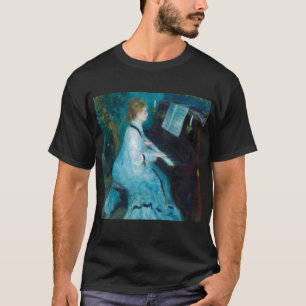 T-shirt Renoir femme à l'impressionniste Vintage de piano