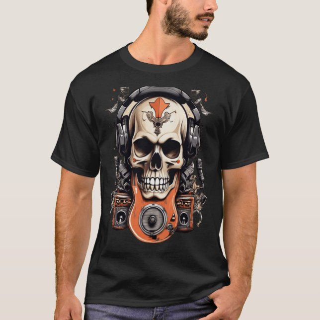 T-shirt Renouveau du rock et du roulis : Skull & Crossbone (Devant)