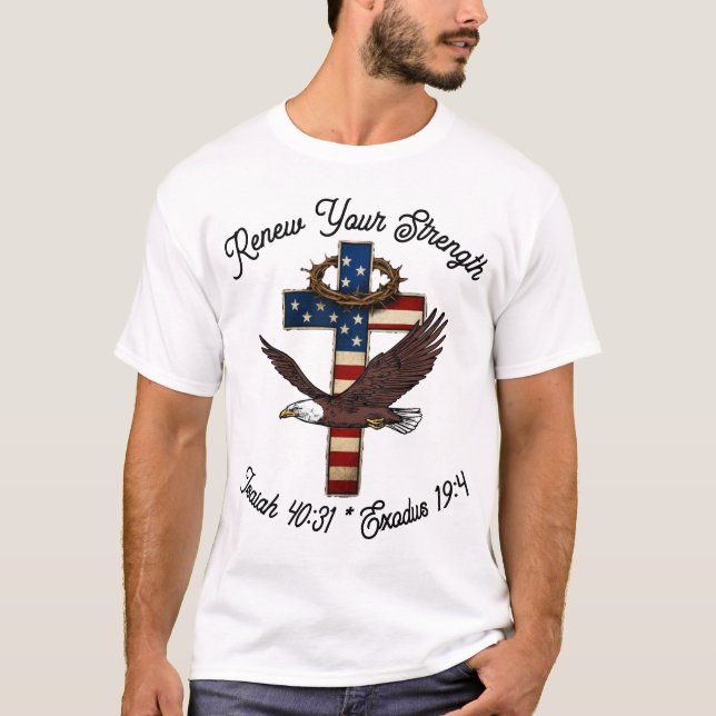 T-shirt Renouvelez votre force (Devant)