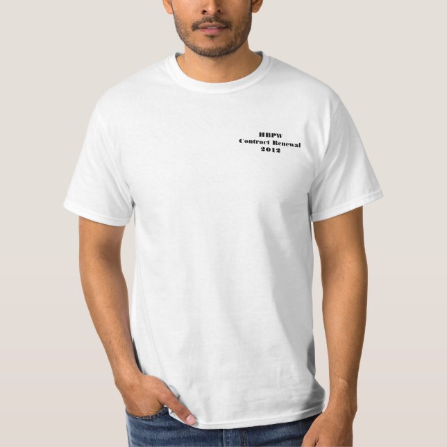 T-shirt Renouvellement de contrat de HBPW (Devant)