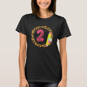 T-shirt Rentrée en 2e année pour l'institutrice élève Léop