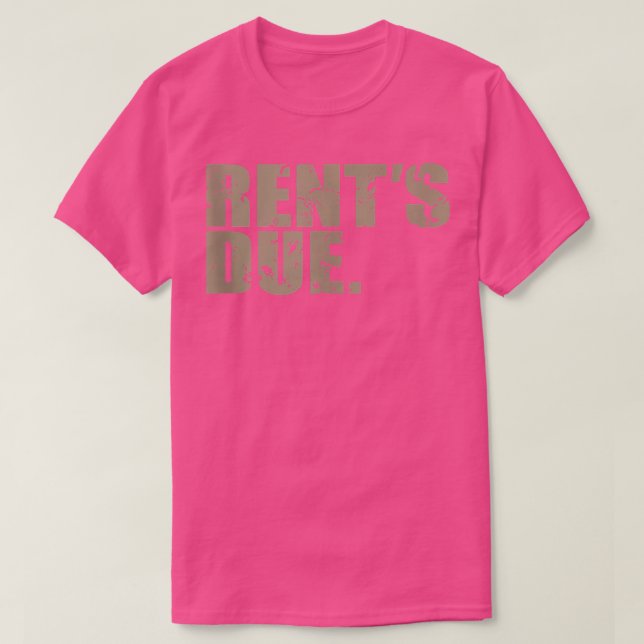 T-shirt Rent's Due work hard bodybuilder haltlifting dis (Design devant)