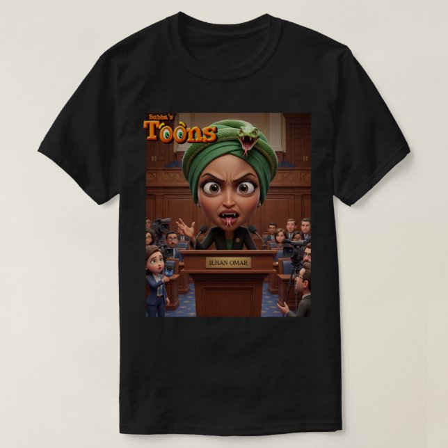 T-SHIRT REP. ILHAN OMAR (D) MN - EST UN SERPENT (Design devant)
