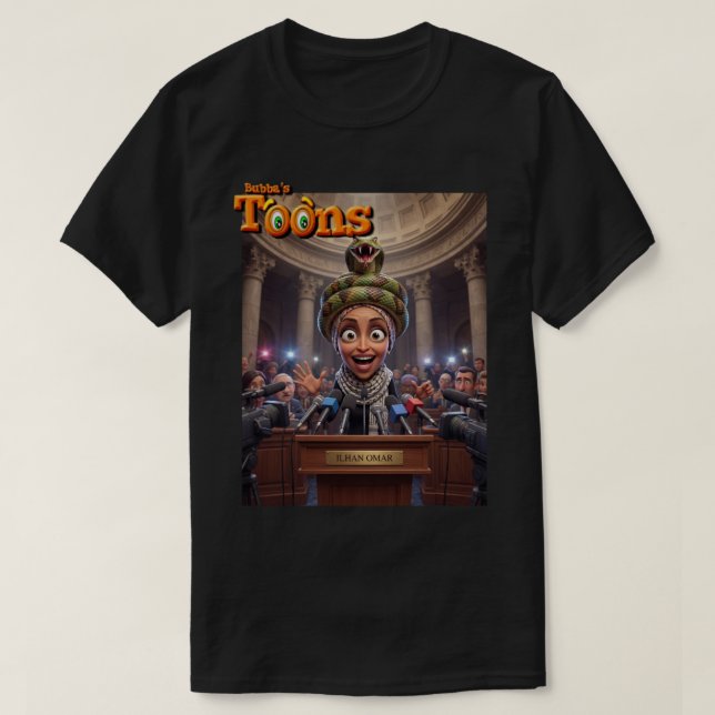 T-SHIRT REP. ILHAN OMAR (D) MN - IS A SNAKE (Design devant)