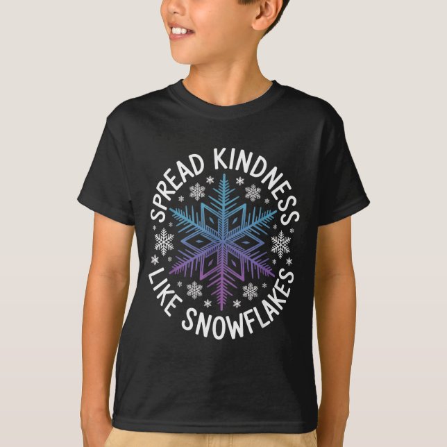 T-shirt Répandre la gentillesse comme des flocons de neige (Devant)