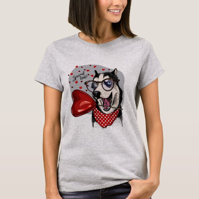 T-shirt Répandre L'Amour Husky (Devant)