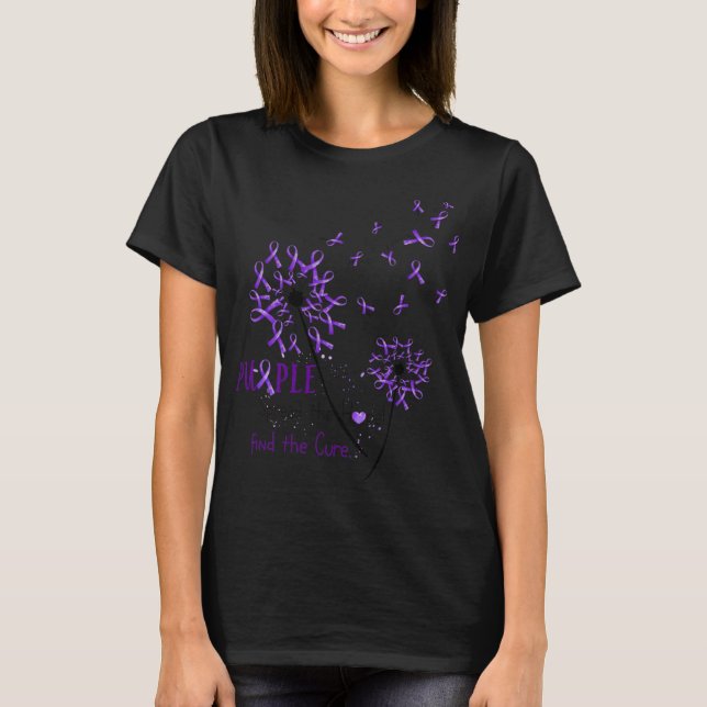 T-shirt Répandre L'Espoir Trouver Le Cure -Fibromyalgia Dé (Devant)
