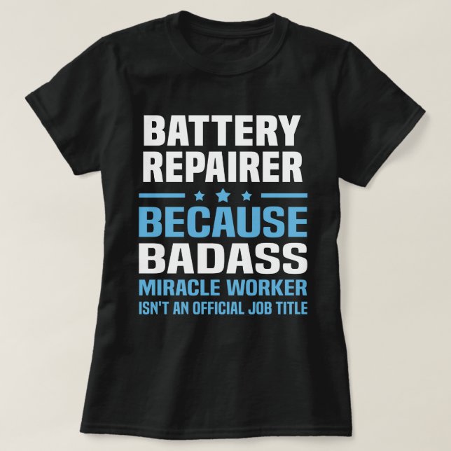 T-shirt Réparateur de batterie (Design devant)