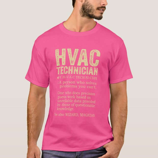 T-shirt Réparateur de définition de technicien HVAC Tech M (Devant)