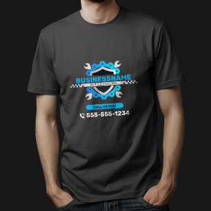 T-shirt Réparation automatique de voiture Black & Blue Aut
