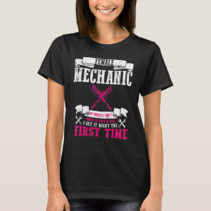 T-shirt Réparation de voiture mécanique féminine Fixation