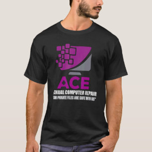 T-shirt Réparation d'ordinateur sexuel Asexuel Ace Drapeau