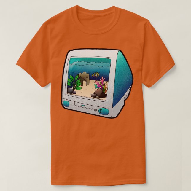 T-shirt Réparation du réservoir de poisson de haute techno (Design devant)