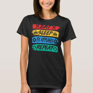 T-shirt Réparer le sommeil Aéronefs Répéter l'aéronef Méca